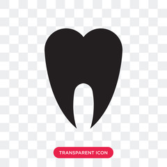 Tooth vector icon isolated on transparent background, Tooth logo design
