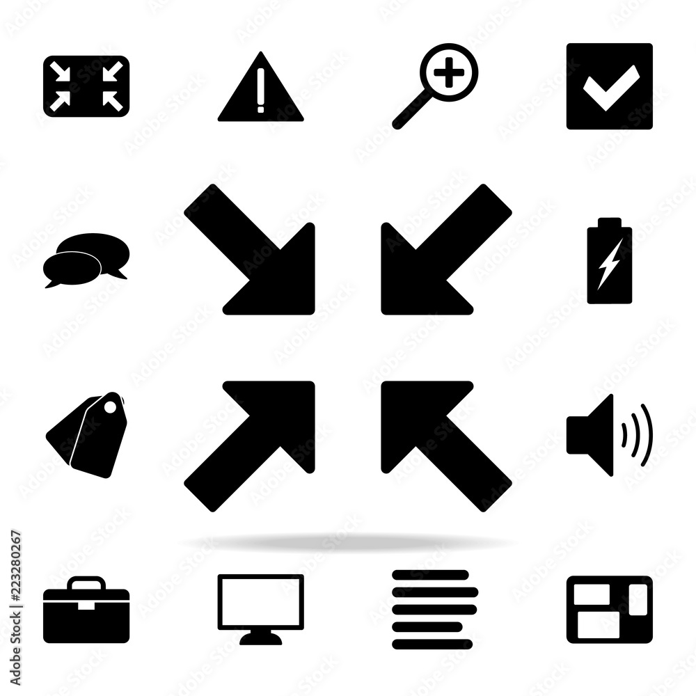 Poster meeting arrows icon. web icons universal set for web and mobile