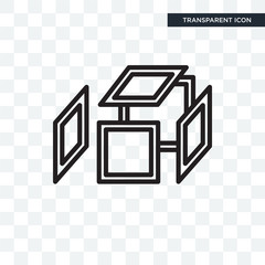 Fototapeta premium Explode vector icon isolated on transparent background, Explode logo design