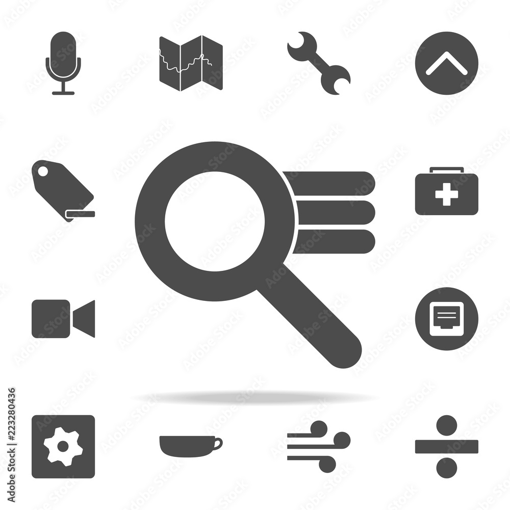 Poster search settings sign icon. web icons universal set for web and mobile
