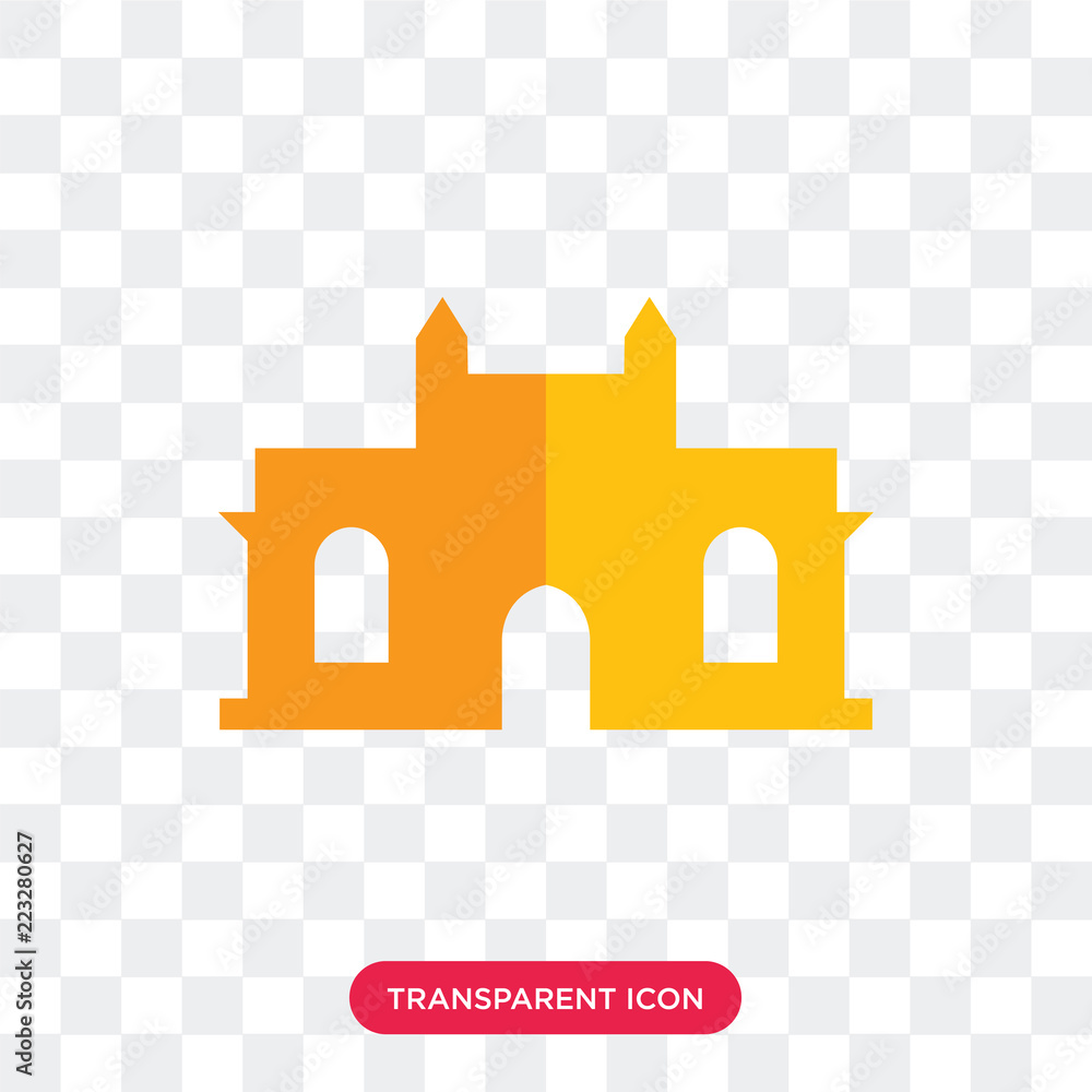 Poster gateway vector icon isolated on transparent background, gateway logo design