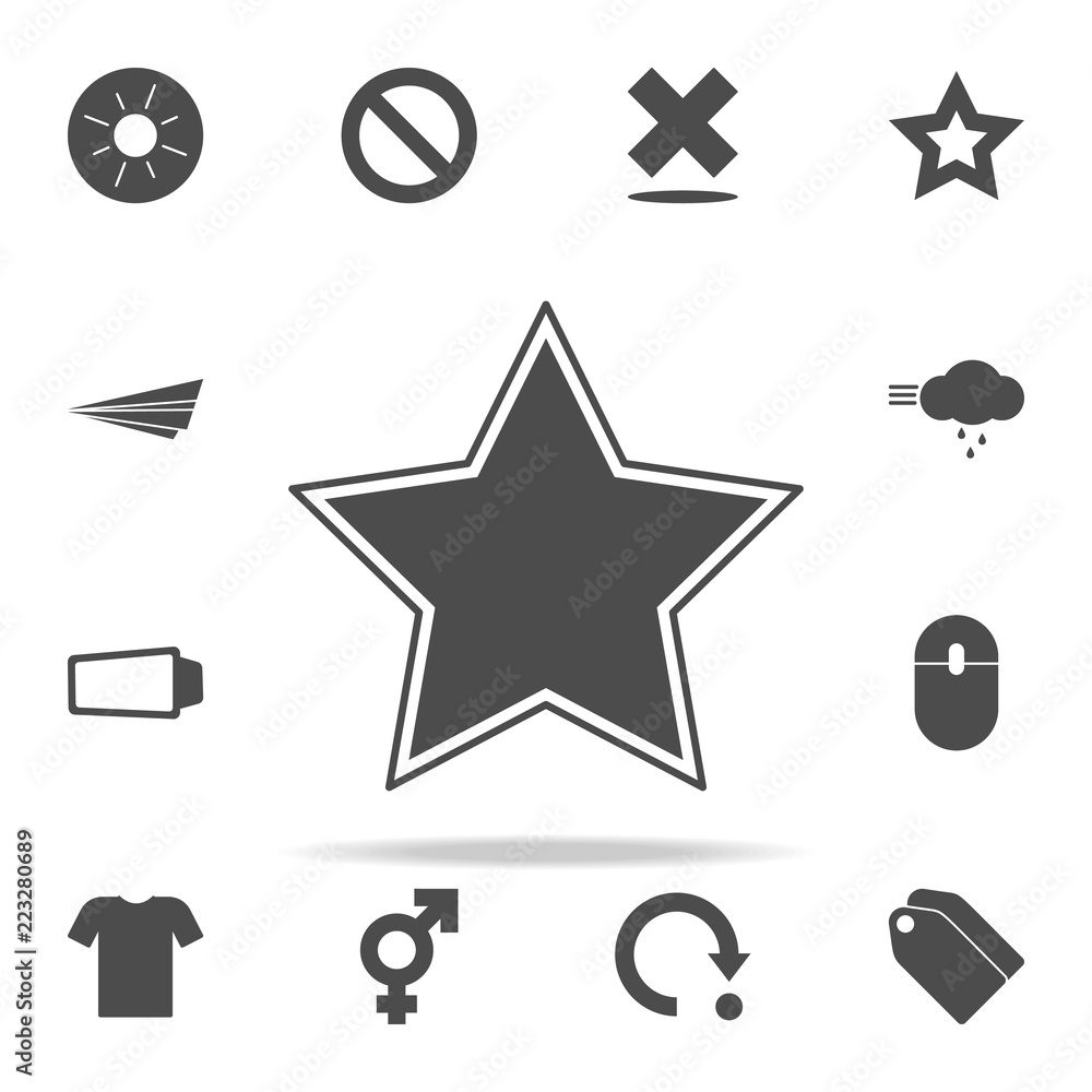 Poster star icon. web icons universal set for web and mobile