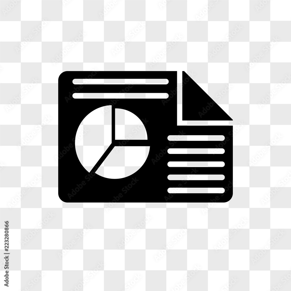 Poster Pie chart vector icon isolated on transparent background, Pie chart logo design