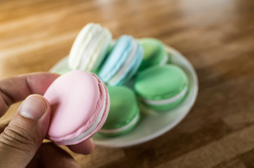 macarons on the table