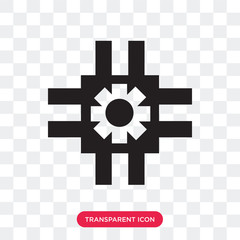 Gears vector icon isolated on transparent background, Gears logo design