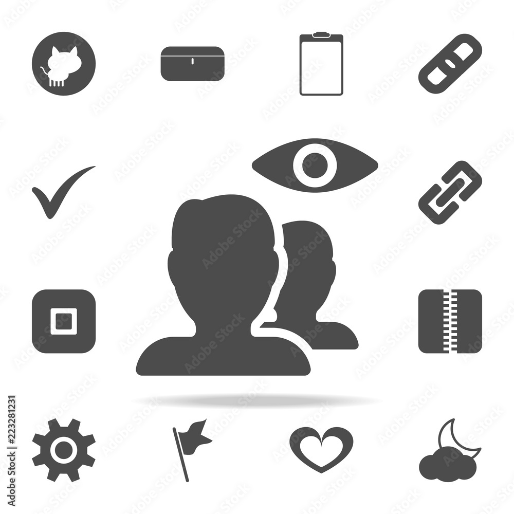 Poster hidden contacts icon. web icons universal set for web and mobile