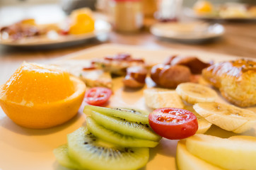 delicious breakfast at morning