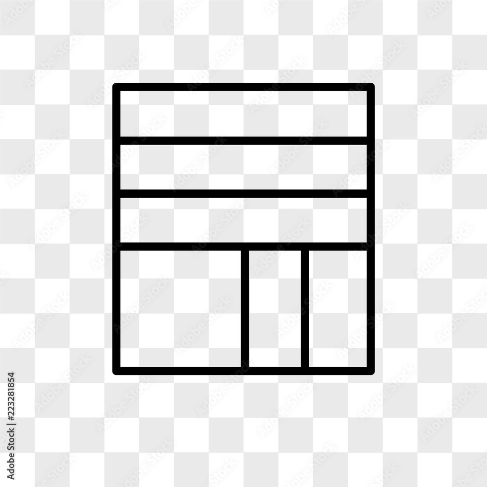 Poster layout vector icon isolated on transparent background, layout logo design