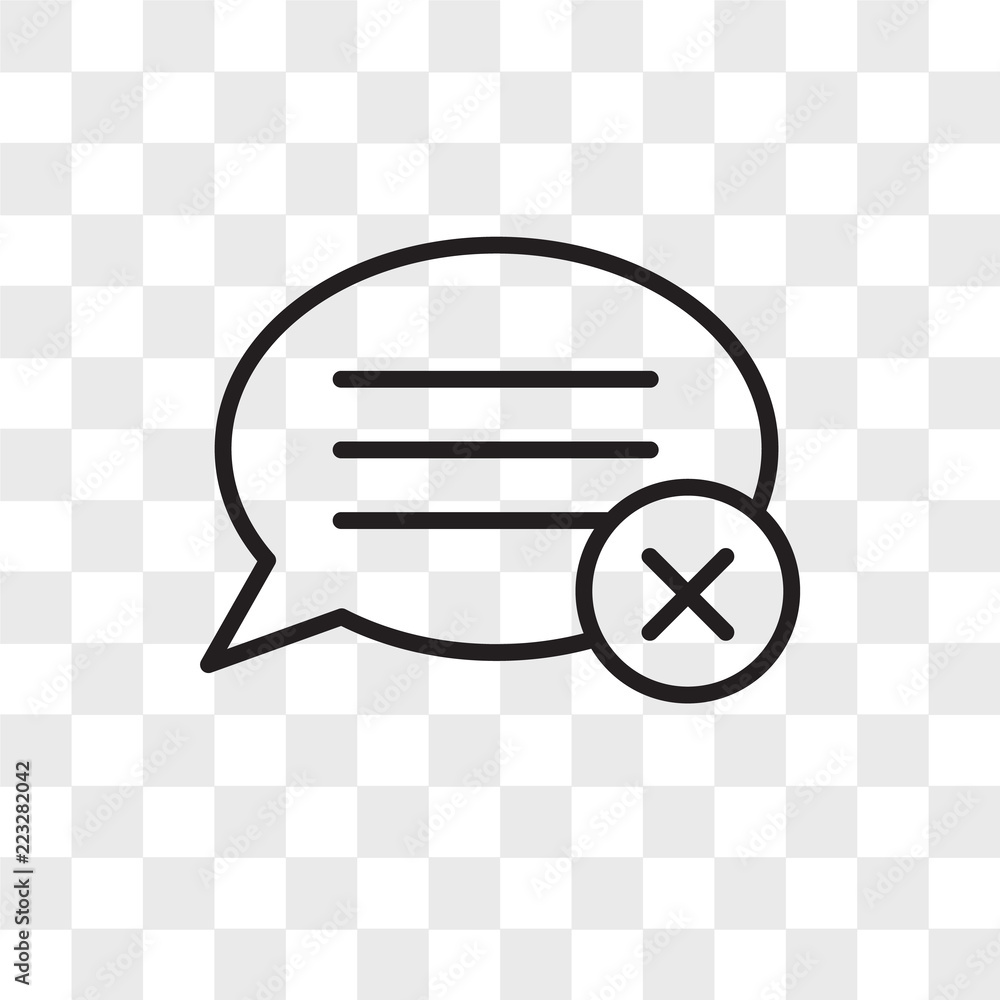 Poster speech bubble vector icon isolated on transparent background, speech bubble logo design