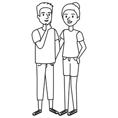 couple avatar characters icons