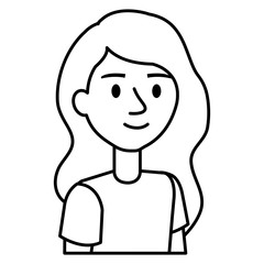 beautiful and young woman character