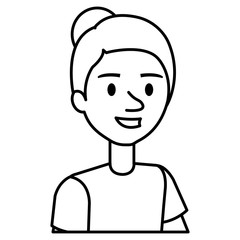 beautiful and young woman character