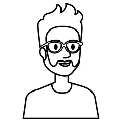 Obraz premium young man with beard avatar character