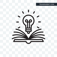 Knowledge vector icon isolated on transparent background, Knowledge logo design