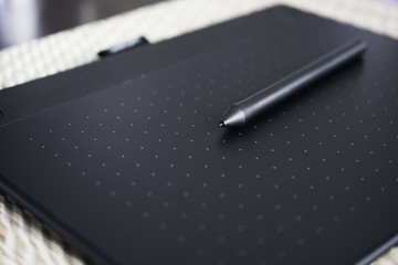 Photography Still Life Graphic Artist Drawing Tablet and Pen Composition