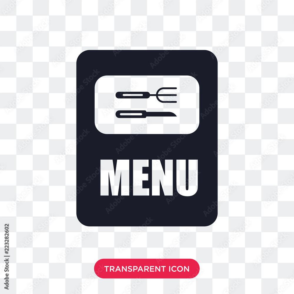 Poster menu vector icon isolated on transparent background, menu logo design