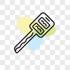 Car key vector icon isolated on transparent background, Car key logo design