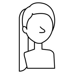 beautiful and young woman shirtless character