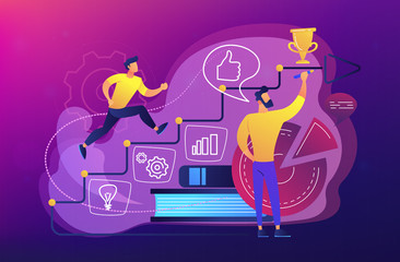 Business coaching concept vector illustration.