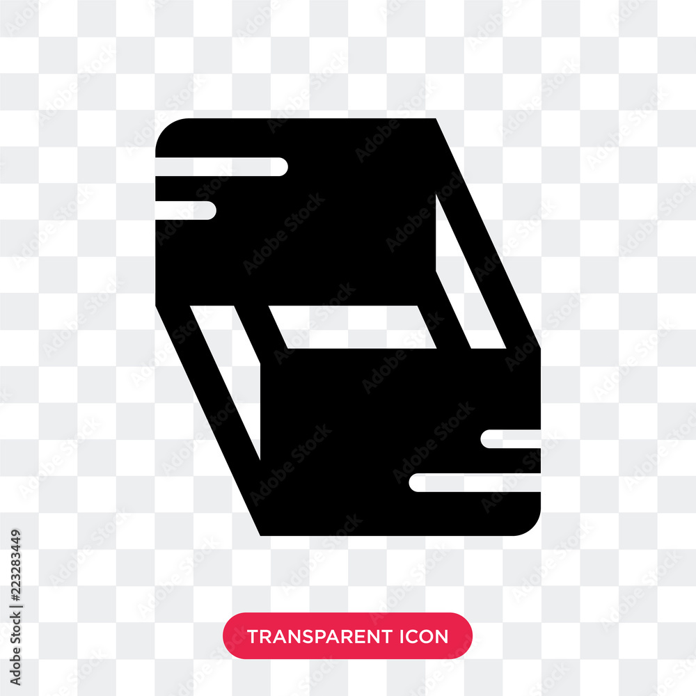 Poster cube vector icon isolated on transparent background, cube logo design