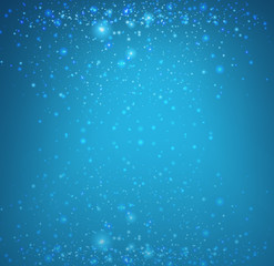 A snow on blue background