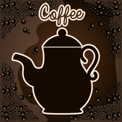 delicious coffee in teapot