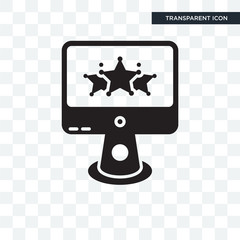Computer vector icon isolated on transparent background, Computer logo design