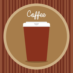 delicious coffee in cup plastic