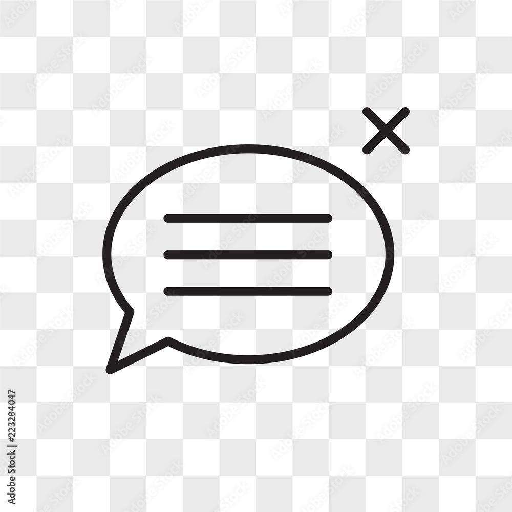 Poster speech bubble vector icon isolated on transparent background, speech bubble logo design