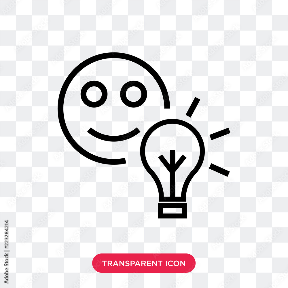 Poster idea vector icon isolated on transparent background, idea logo design