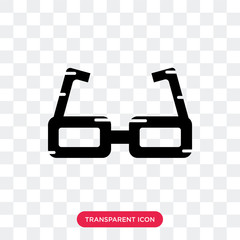 Glasses vector icon isolated on transparent background, Glasses logo design