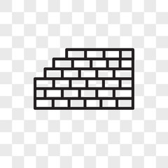 Bricks vector icon isolated on transparent background, Bricks logo design
