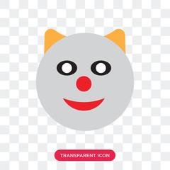 Clown vector icon isolated on transparent background, Clown logo design