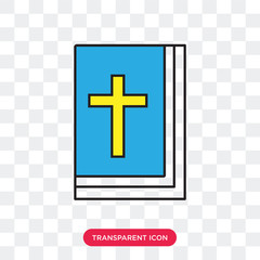 Bible vector icon isolated on transparent background, Bible logo design