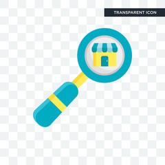 Search vector icon isolated on transparent background, Search logo design