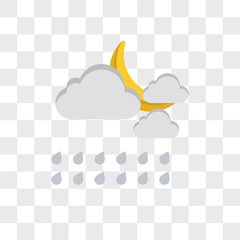 Rain vector icon isolated on transparent background, Rain logo design