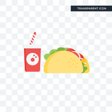 Taco vector icon isolated on transparent background, Taco logo design