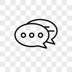 Chat vector icon isolated on transparent background, Chat logo design