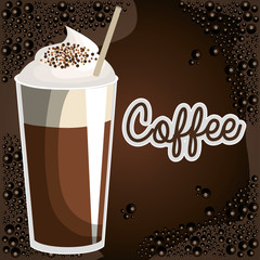 delicious iced coffee in cup