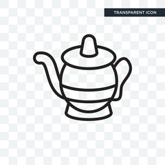 Teapot vector icon isolated on transparent background, Teapot logo design