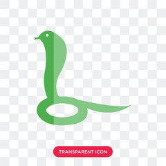 Obraz premium Cobra vector icon isolated on transparent background, Cobra logo design