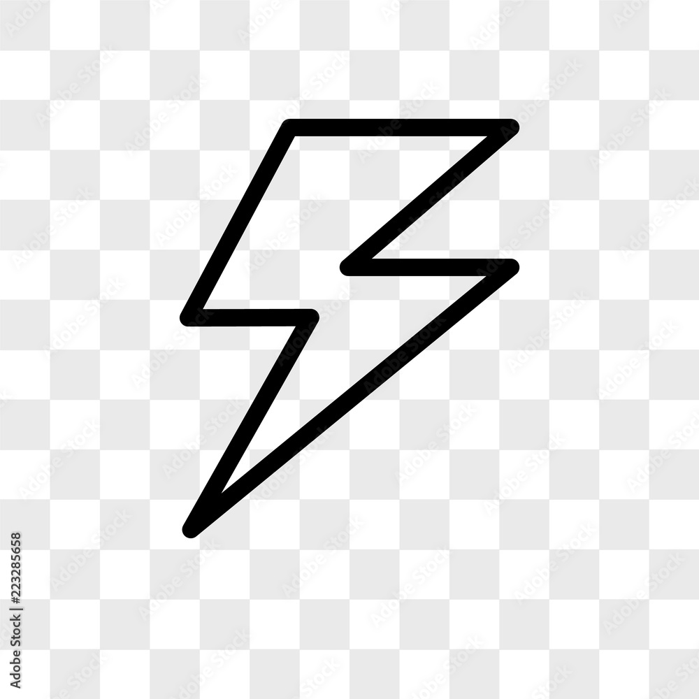 Poster lightning vector icon isolated on transparent background, lightning logo design