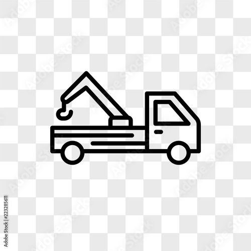 Tow Truck Vector Icon Isolated On Transpa Background Tow Truck Vector Icon Isolated On Transpa Background
