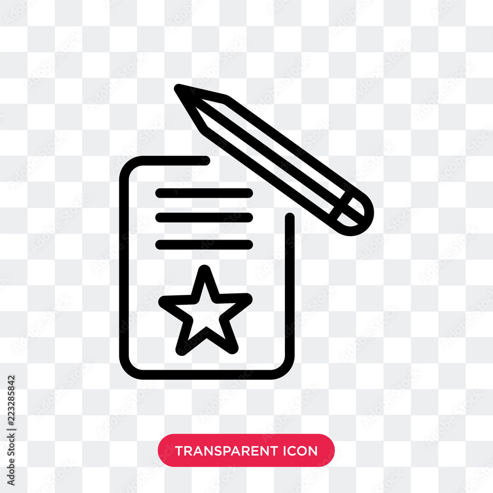 Poster notebook vector icon isolated on transparent background, notebook logo design