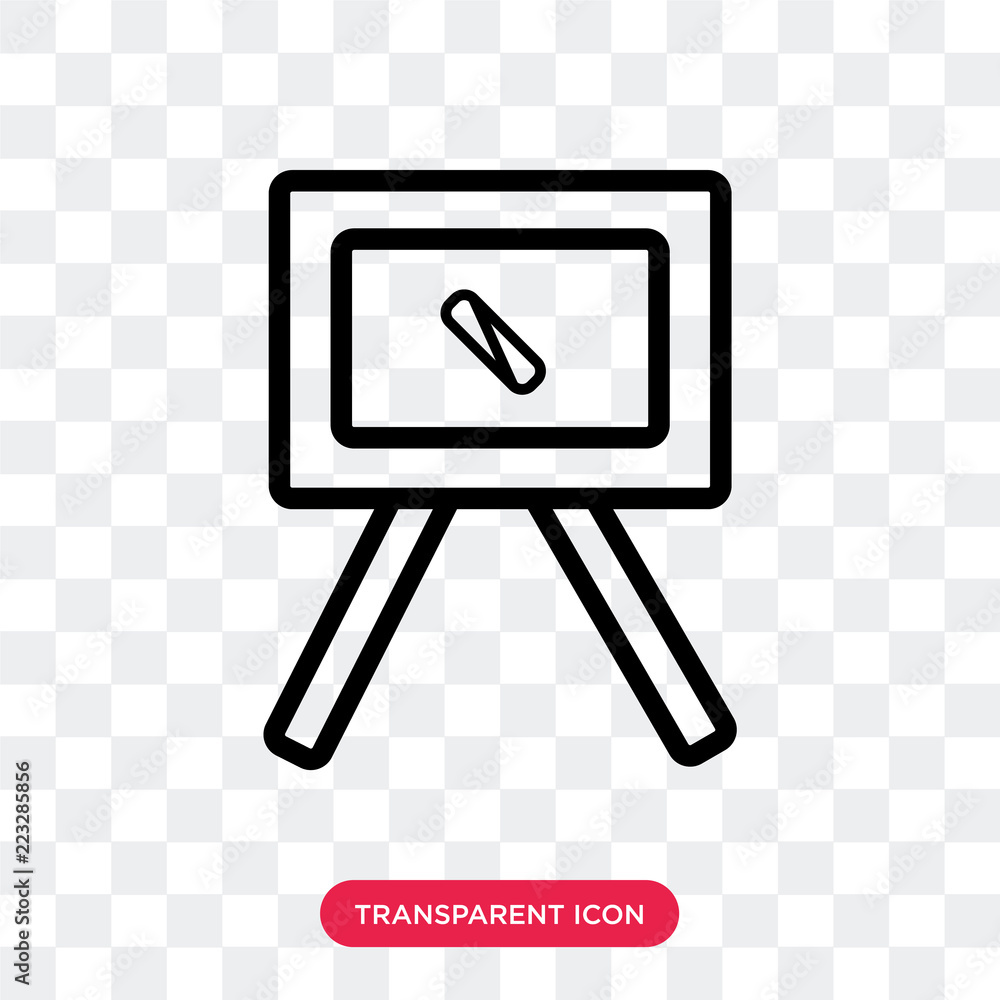 Poster presentation vector icon isolated on transparent background, presentation logo design