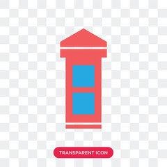 Phone box vector icon isolated on transparent background, Phone box logo design