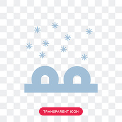 Igloo vector icon isolated on transparent background, Igloo logo design
