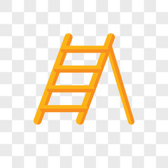 Ladder vector icon isolated on transparent background, Ladder logo design