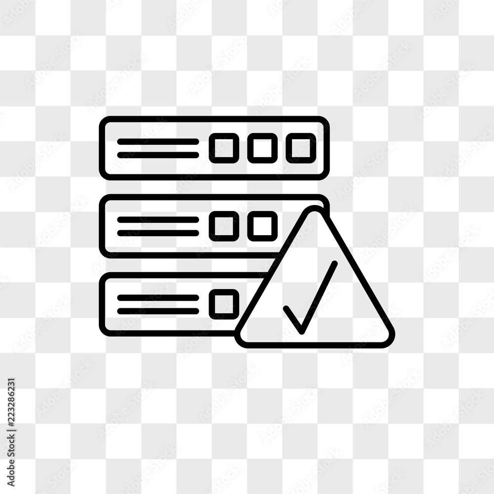 Poster server vector icon isolated on transparent background, server logo design