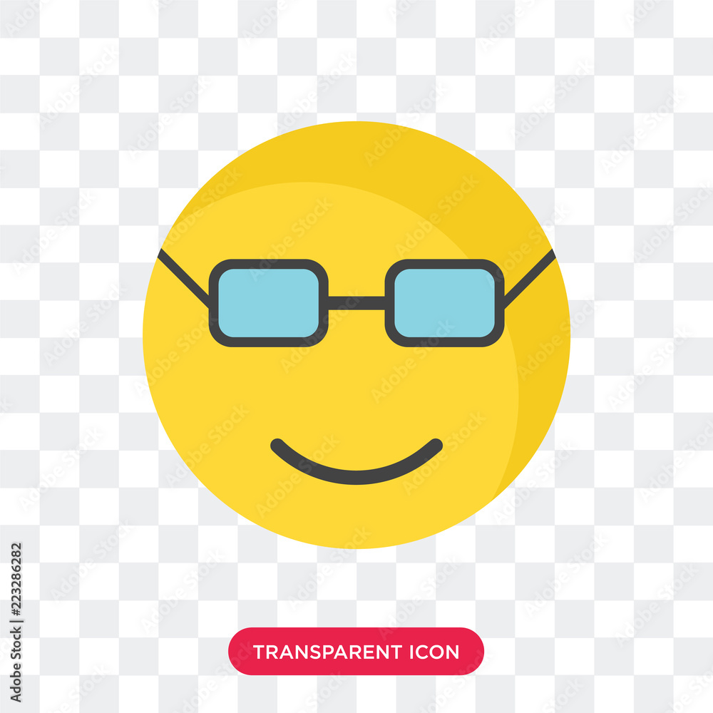 Poster nerd smile vector icon isolated on transparent background, nerd smile logo design